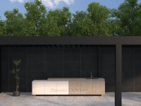 Cocina Exterior para Todo Clima, Estación de Cocina para las Cuatro Estaciones Diseñada para Uso Continuo a Través de Lluvia, Heladas, Ondas de Calor y Vientos Fuertes
