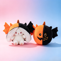 Peluche créative transfrontalière de Pâques, double face, à retourner, en forme de citrouille, lapin, sorcière et fantôme, coussin décoratif mignon pour enfants
