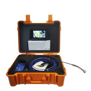 Caméra de vidéosurveillance étanche 25 mm pour tuyaux avec éclairage, caméra de <span class=keywords><strong>plomberie</strong></span> 20 m avec écran 7 pouces, DVR, compteur de mètres et clavier - Product Image 1