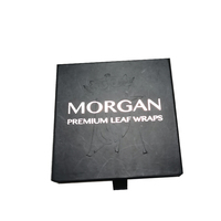 Boîte cadeau noire avec logo personnalisé, emballage haut de gamme pour feuilles de cannabis, boîte à tiroir coulissant en papier kraft avec insert pour feuilles de cannabis