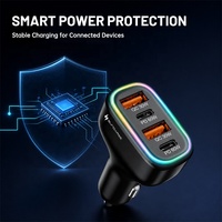 Chargeur de voiture transfrontalier SUNDAREE 120W, quatre ports PD, charge ultra-rapide, double interface USB, nouvelle charge rapide 2025