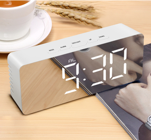 Elegant Desk Table Minimalist Digital Decoration Mirror Digital Alarm <strong>Grandmother</strong> Woman Make up Led <strong>Clock</strong> - Product Image 1