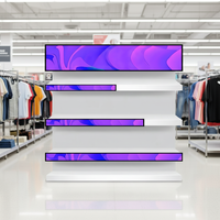 Pantalla LCD Extensible HBYLCD de 19.5, 48.8 y 64 Pulgadas con Pantalla Táctil Android Ultra Ancha para Estantes de Supermercados y Comercios Minoristas