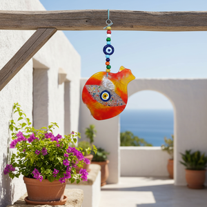 14x23CM Glass Evil Eyes Decoración para colgar en la pared Diseño único y llamativo para la decoración del hogar - Product Image 3