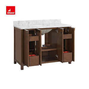 Mobile <span class=keywords><strong>Bagno</strong></span> Moderno in Legno Alland Guangdong con Lavabo e Specchio per Hotel e Costruttori di Case Personalizzate - Product Image 6