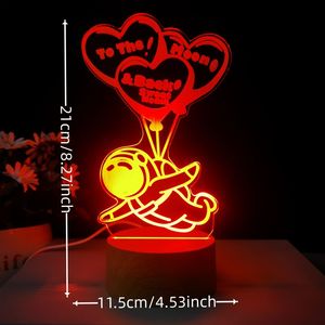 Nhiều màu 3D ánh sáng ban đêm parachuting phi hành gia thiết kế ABS cơ sở với từ xa cho tuổi teen bàn - Product Image 6