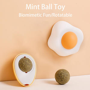 Bolsa de plástico ecológica Egg Cat Mint Ball Venta al por mayor Snacks divertidos juguetes para gatos - Product Image 2