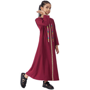 3-14 anni ragazza ricamo chiuso Abaya vestito con cappuccio musulmano bambini Casual Abaya Maxi abiti Robe <span class=keywords><strong>marocco</strong></span> Dubai turchia bambini - Product Image 2