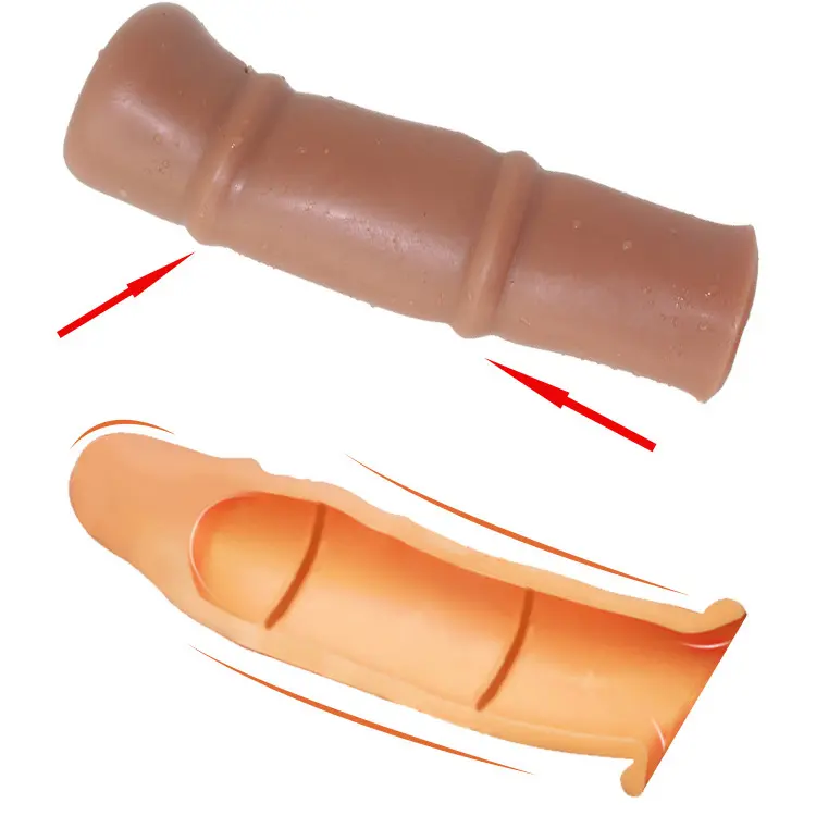 Vloeibare Silicagel Herbruikbare Condoom Voor Man Penis Uitgesteld Simulatie Condoom Sexy Speelgoed Kan Aangepast
