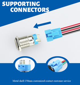 Chyf CE ROHS 19 Mét IP65 momentary chiếu sáng <span class=keywords><strong>LED</strong></span> kim loại <span class=keywords><strong>push</strong></span> button chuyển 5 pin 3A 220V AC/DC <span class=keywords><strong>push</strong></span> button cộng với khai thác - Product Image 5