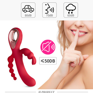 เครื่องสั่นกระต่าย 3-in-1 แบบสามมอเตอร์ สำหรับผู้หญิง ทำจากซิลิโคนทางการแพทย์ กระตุ้นจุดจี เงียบ ชาร์จซ้ำได้ กันน้ำระดับ IPX7 เป็นมิตรกับสิ่งแวดล้อม รุ่น 20 - Product Image 3