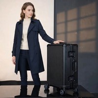 Maleta Rígida de Fibra de Carbono con Ruedas Giratorias, Silenciosa, con Candado TSA Antirrobo, Ligera, para Viajes de Negocios