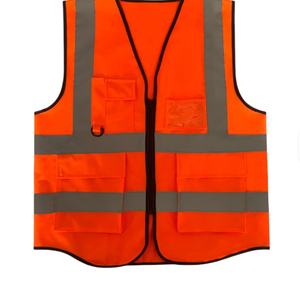 Factory Direct Customizable Safety Jacket Lightweight Polyester <b>Reflective</b> Multi-Pocket Work Vest Custom Logo for Industrial - Product Image 6