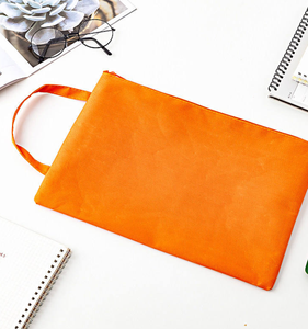 Canvas Zipper <b>File</b> Bag Large Capacity Student School Handbag Customized Logo Printed <b>File</b> <b>Storage</b> Bag Shopping Bag - Product Image 6