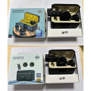 Micrófono Lavalier inalámbrico de 2,4G, botón de configuración magnético Dual, reducción de ruido para grabación de estudio de transmisión en vivo - Product Image 6