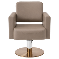 Fauteuil de Barbier Ergonomique en Cuir Marron Chocolat au Design Moderne pour Salons et Espaces de Loisirs