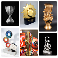 Trophée en métal personnalisé créatif avec moule personnalisé Gravure au laser Durable - Entièrement personnalisable Couleur Forme Taille & Récompense avec boîte cadeau