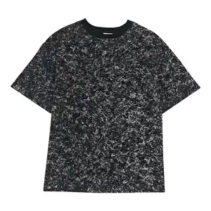 Custom Mens Acid Wash T-Shirt 100% Katoen Oversized Plus Size Grafische T-Shirts Print Logo Vintage T-Shirt Voor Menen