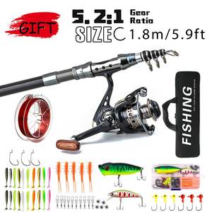 <span class=keywords><strong>Canne</strong></span> à Pêche Courte et Portable en Fibre de Carbone avec Poignée en EVA pour la Pêche du Bar, Équipement de Voyage en Plein Air, Vente en Gros - Product Image 4