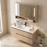 Meubles de salle de bain modernes, vanités de salle de bain imperméables, lavabos muraux, armoires de salle de bain