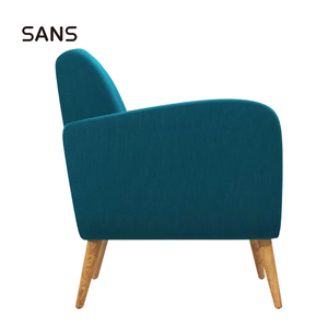 <span class=keywords><strong>Fauteuil</strong></span> Sans Modern Green en velours, confortable, portable et durable, avec pieds en bois, pour salon - Product Image 3