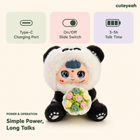 Peluche Panda Interactif Intelligent Aimmy – Chat Vocal IA Mignon, Animal en Peluche Parlant, Vente en Gros Personnalisée, Éducatif Montessori, Thème Zoo