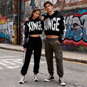 Novedad 2026: Sudadera con cremallera para hombre, estilo urbano, bordado 3D, parche de grafiti con pedrería, peso pesado 450GSM, talla grande, 100% algodón. - Product Image 4