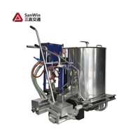 Machine de marquage routier thermoplastique automotrice SanWin Chine avec batterie au lithium 20AH/48V pour les lignes de passage pour piétons