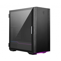 Boîtier d'ordinateur de jeu MSI MPG QUIETUDE 100S ATX Mid Tower avec acier SPCC noir et verre trempé stratifié