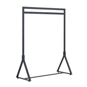 Portant d'Exposition de Vêtements en Fer Noir de Haute Qualité pour Hommes, avec Roues - Product Image 3