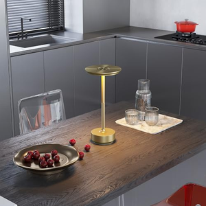 Lampe de bureau LED géométrique moderne rechargeable par USB, 3 modes d'éclairage réglables, commande tactile, simple et flexible pour la chambre à coucher, la décoration de la maison - Product Image 2
