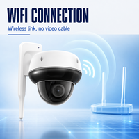 Dôme PTZ WiFi 5MP avec positions prédéfinies, suivi humanoïde IA, extérieur, ABS