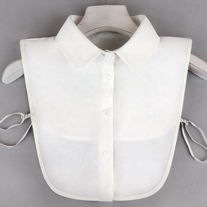 Listo para enviar Nuevo diseño Gasa Blanco Negro Rojo Verde Amarillo Cuello falso en blanco para mujer - Product Image 3