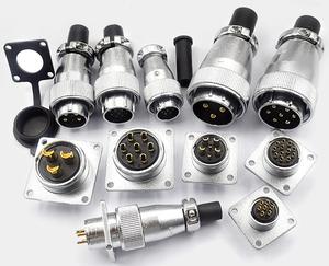 WS16 IP67 2pin 3pin 4 पिन 5pin 6pin 7pin 8pin 9pin धातु वर्ग निकला हुआ किनारा चेसिस पैनल माउंट विमानन केबल कनेक्टर - Product Image 1