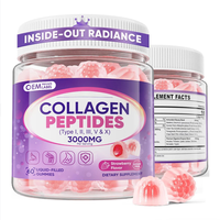 Produits de beauté à base de collagène hydrolysé antioxydant, gommes pour améliorer l'immunité, éclaircir la couleur de la peau pour adultes