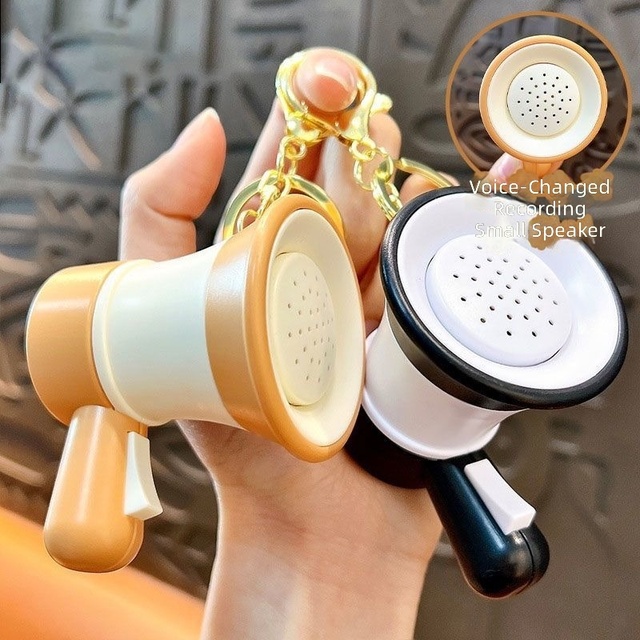 Portable Mini Recording Loudspeaker Keyring Tiny Handheld Megaphone Toy Cute Backpack Decor Pendant Wholesale