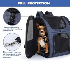 Free Sample <b>Cat</b> <b>Backpack</b> Carrier, Dog Carrier <b>Backpack</b> Expandable with Breathable Mesh for Small Dogs <b>Cats</b>, Dog <b>Backpack</b> for - Product Image 4