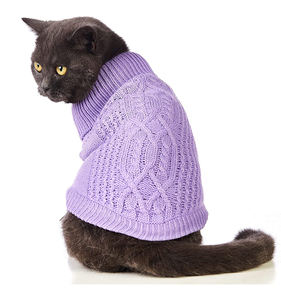 Maglione per Gatti Senza Maniche Lavorato a Maglia, Abbigliamento Caldo Invernale per <span class=keywords><strong>Cani</strong></span> di Piccola Taglia, Maglione per Gatti per la Stagione Fredda - Product Image 1