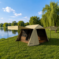 Tente de camping familiale automatique à montage rapide, tente de glamping avec auvent étendu, double couche, grand espace, tente d'extérieur pour le camping