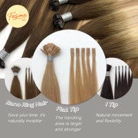 Fasimei Produits capillaires humains vierges de haute qualité Extension de cheveux à pointe plate Extensions de cheveux européens