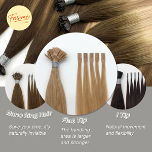 Fasimei, <span class=keywords><strong>productos</strong></span> de cabello humano virgen de alta calidad, extensión de cabello de punta plana, extensiones de cabello europeas - Product Image 4