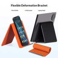 Support de téléphone flexible multi-angle réglable en silicone avec noyau en aluminium, pliable et enroulable pour téléphones et tablettes