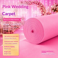 Fabrik-Großhandel Einfarbiger Rosa Teppich Hochzeitsdekoration Zubehör Läufer für Hochzeiten Einweg-Laufsteg-Teppich Dick