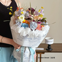 Papier d'emballage floral élégant style manoir rustique, imperméable et durable, papier spécial pour bouquets et emballages cadeaux, vente en gros
