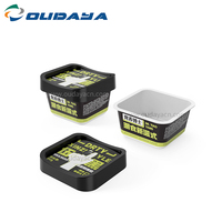 Taza de plástico desechable con tapa y cuchara, envase personalizado de 4oz, 120ml, helado, yogurt