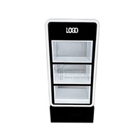 Vitrine Commerciale OEM ODM pour Cigarettes et Tabac à Chiquer avec Éclairage LED, Présentoir de Vente au Détail à 3 Niveaux avec Poussoirs