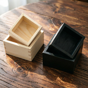 <span class=keywords><strong>Caja</strong></span> de Almacenamiento Cuadrada de Madera de Pino Personalizada, Sin Procesar, Sin Cubrir, para Regalos DIY - Product Image 3