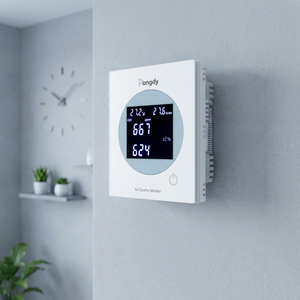 Moniteur IAQ multi-capteurs BMS/Modbus IP30 PM2.5/PM10/TVOC/CO2/Temp./Humidité CO/HCHO/Lumière/Bruit, enregistreur de données mural - Product Image 1