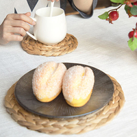Napperon rond en rotin et osier, en paille écologique, pour Table à manger, vente en gros