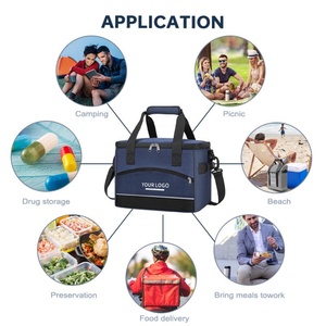 Sac isotherme portable en polyester imperméable de 20 L grande capacité pour le stockage alimentaire, les pique-niques et l'utilisation en véhicule - Product Image 4